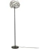 Hudson Tortoise Shell Intertwined LED Floor Lamp - Black