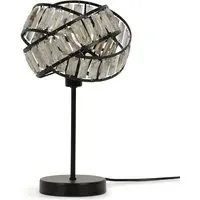 Hudson Tortoise Shell Intertwined LED Table Lamp - Black