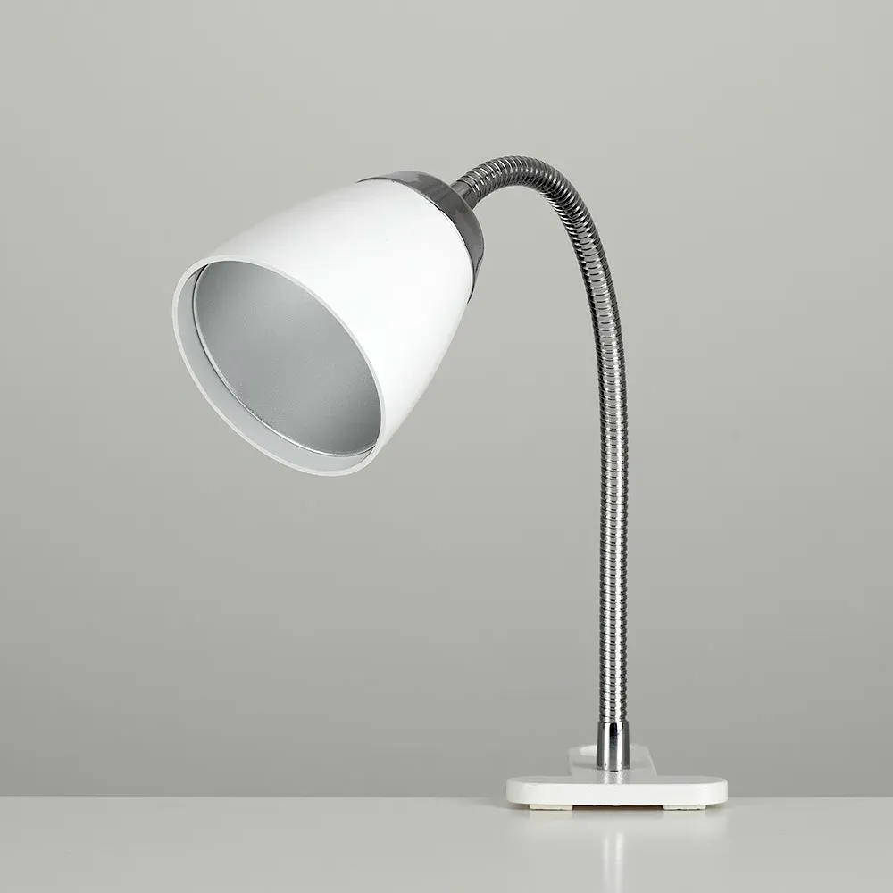 Huey Clip On LED Desk Lamp - White