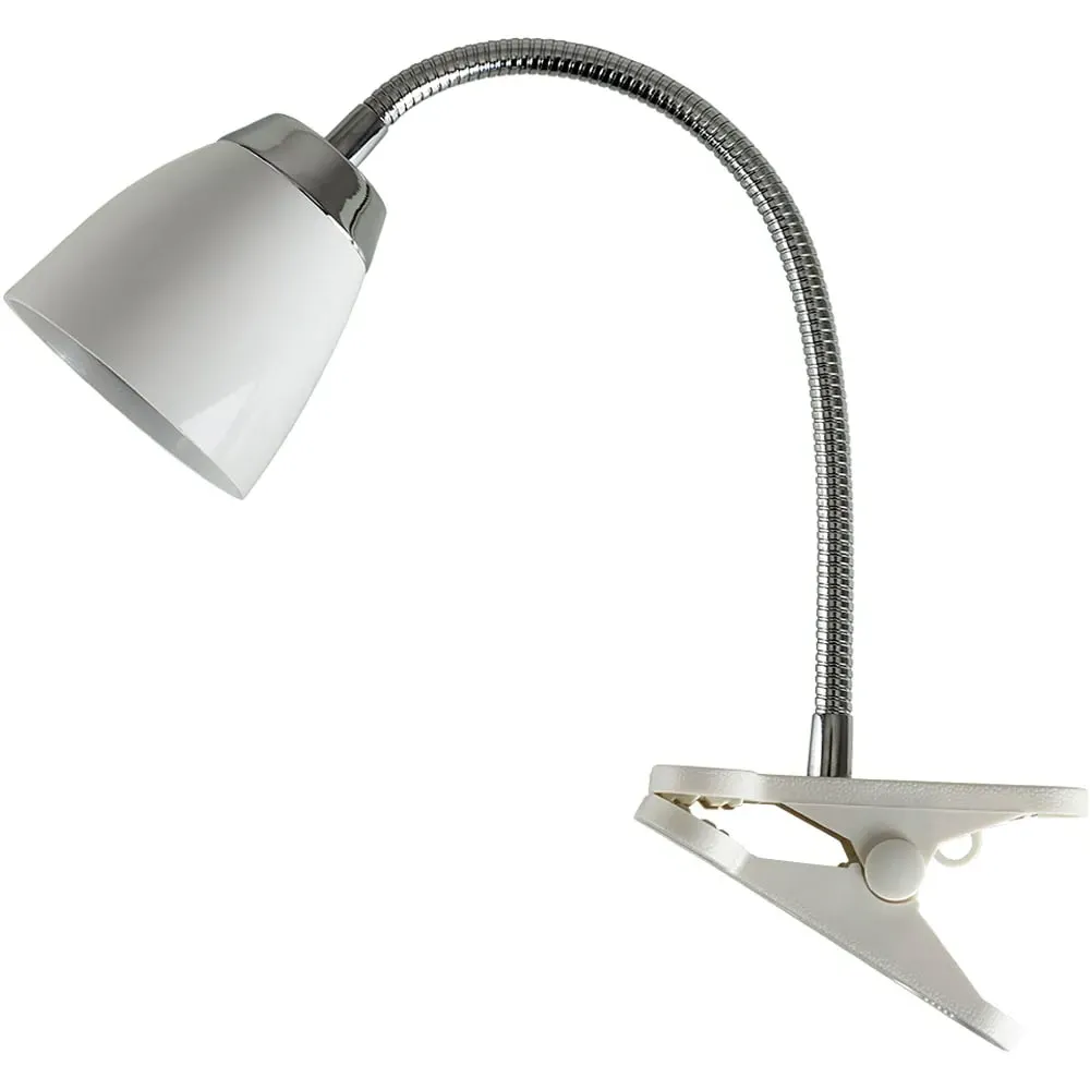 Huey Clip On LED Desk Lamp - White