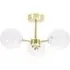 India 3 Way Confetti Glass Flush LED Ceiling Light - Gold