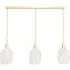 India Confetti Glass 3 Drop LED Ceiling Pendant - Gold