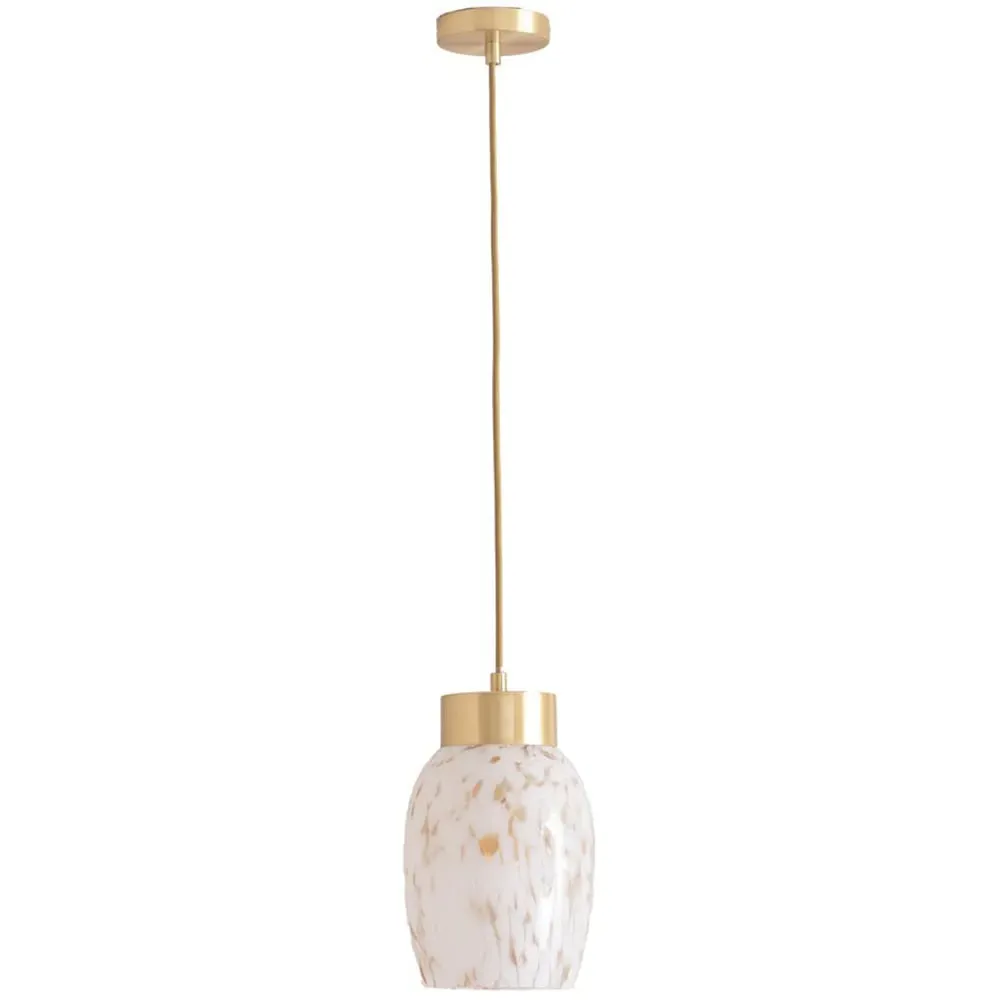 India Confetti Glass Ceiling Pendant Light - Gold image