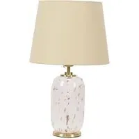 India Confetti Glass LED Table Lamp - Beige