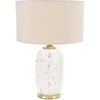 India Confetti Glass LED Table Lamp - Natural