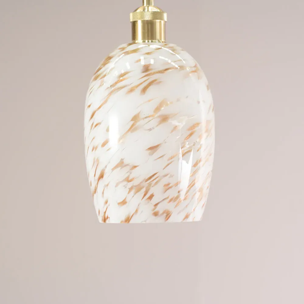 India Confetti Glass Pendant Shade - White, Glass