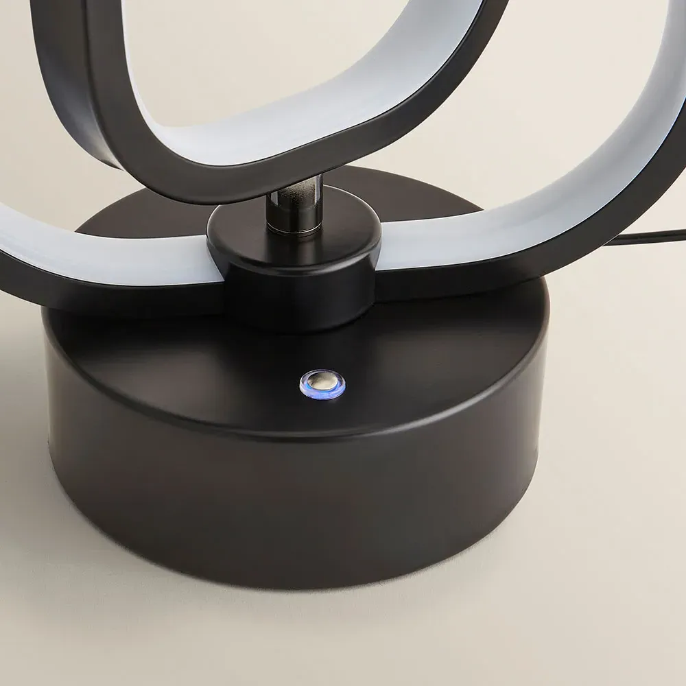 Infinity Adjustable Revolving LED Table Lamp - Black