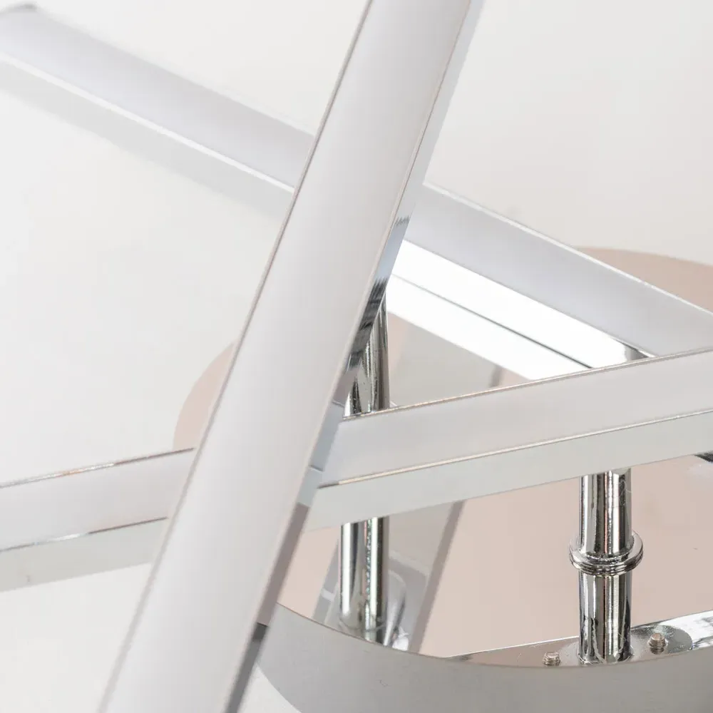Infinity Chrome Adjustable Crossover Integrated LED Ceiling Light - Silver