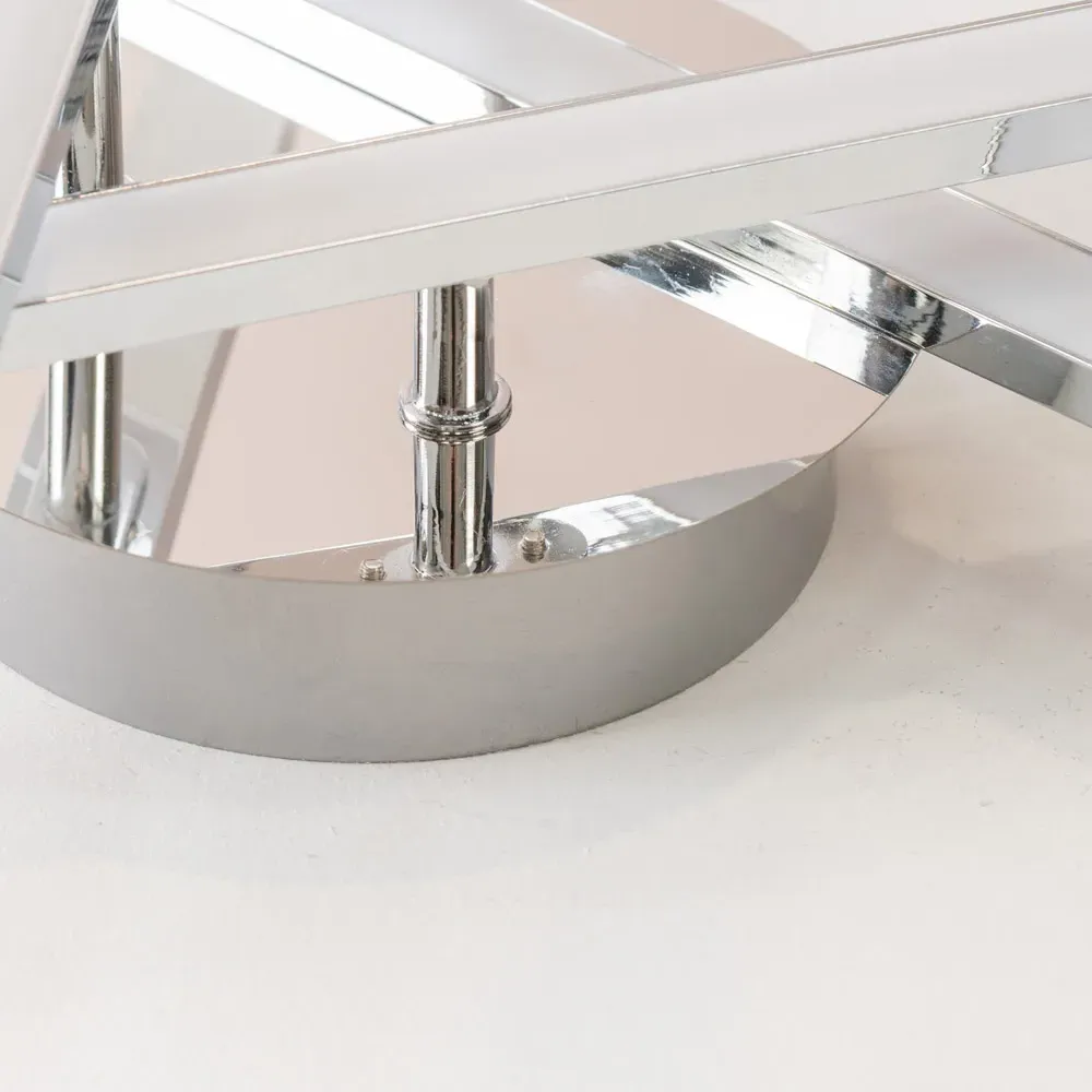 Infinity Chrome Adjustable Crossover Integrated LED Ceiling Light - Silver