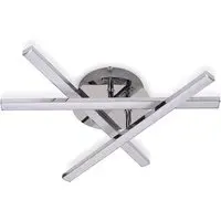 Infinity Chrome Adjustable Crossover Integrated LED Ceiling Light - Silver