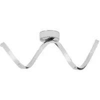 Infinity Chrome Single Twist Integrated LED Ceiling Light - Silver