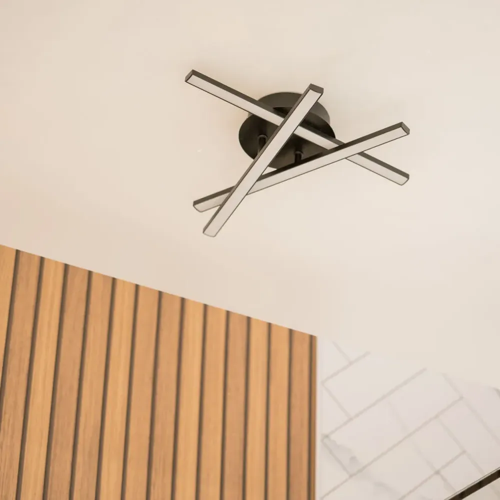 Infinity Crossover LED Ceiling Light - Black