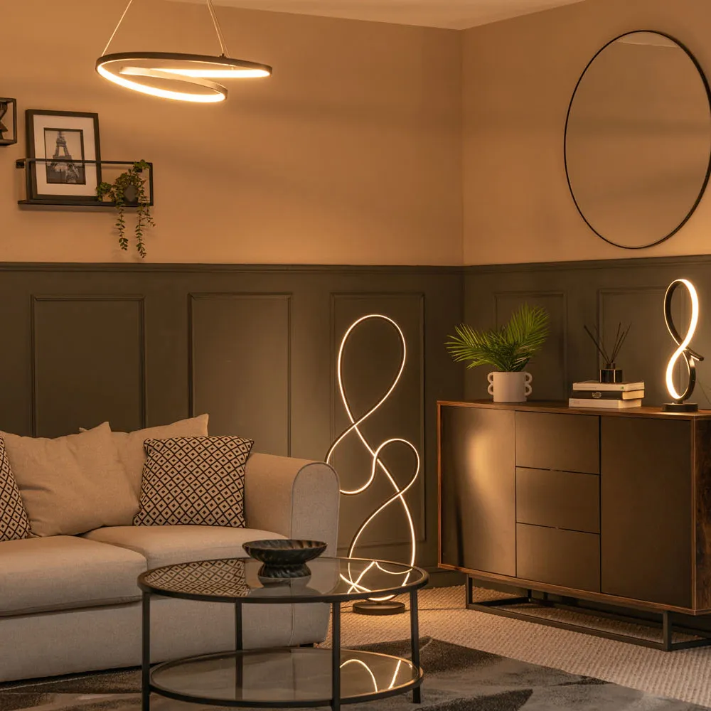 Infinity Loop LED Ceiling Light - Black