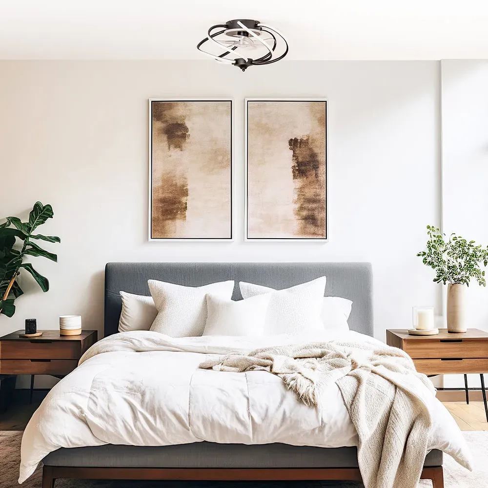 Infinity Swirl LED Ceiling Fan with Remote - Black