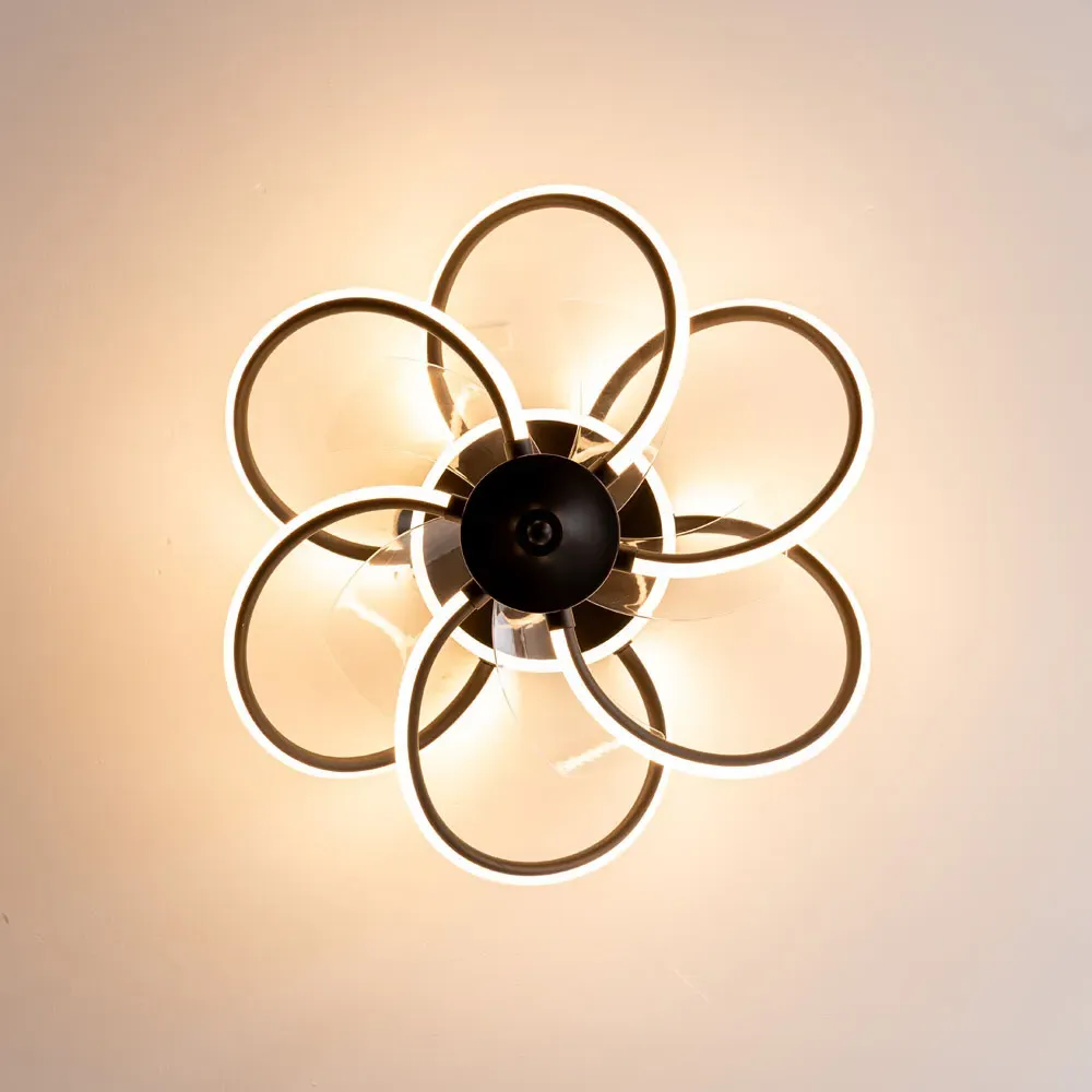 Infinity Swirl LED Ceiling Fan with Remote - Black
