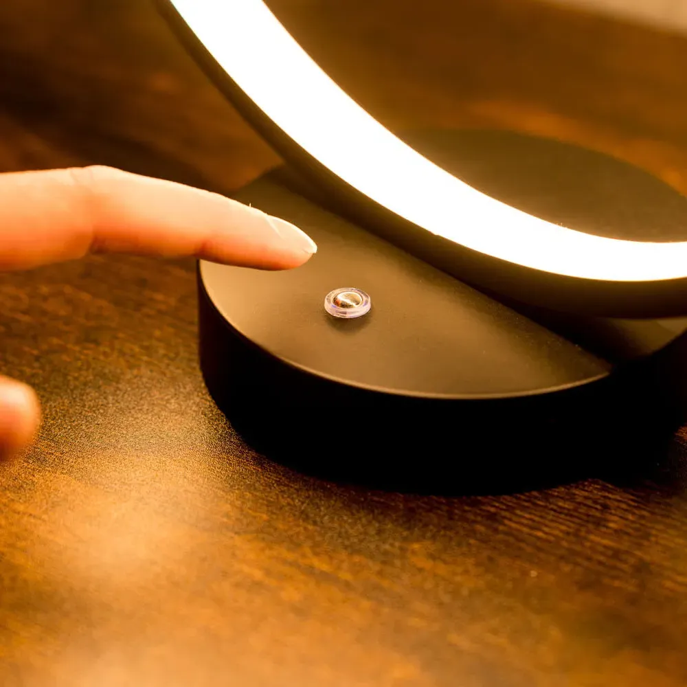 Infinity Swirl LED Table Lamp - Black