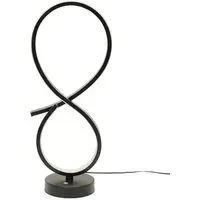 Infinity Swirl LED Table Lamp - Black