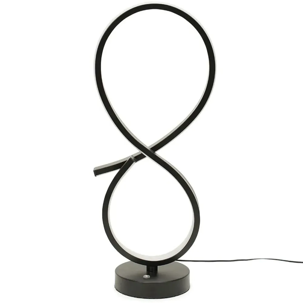 Infinity Swirl LED Table Lamp - Black