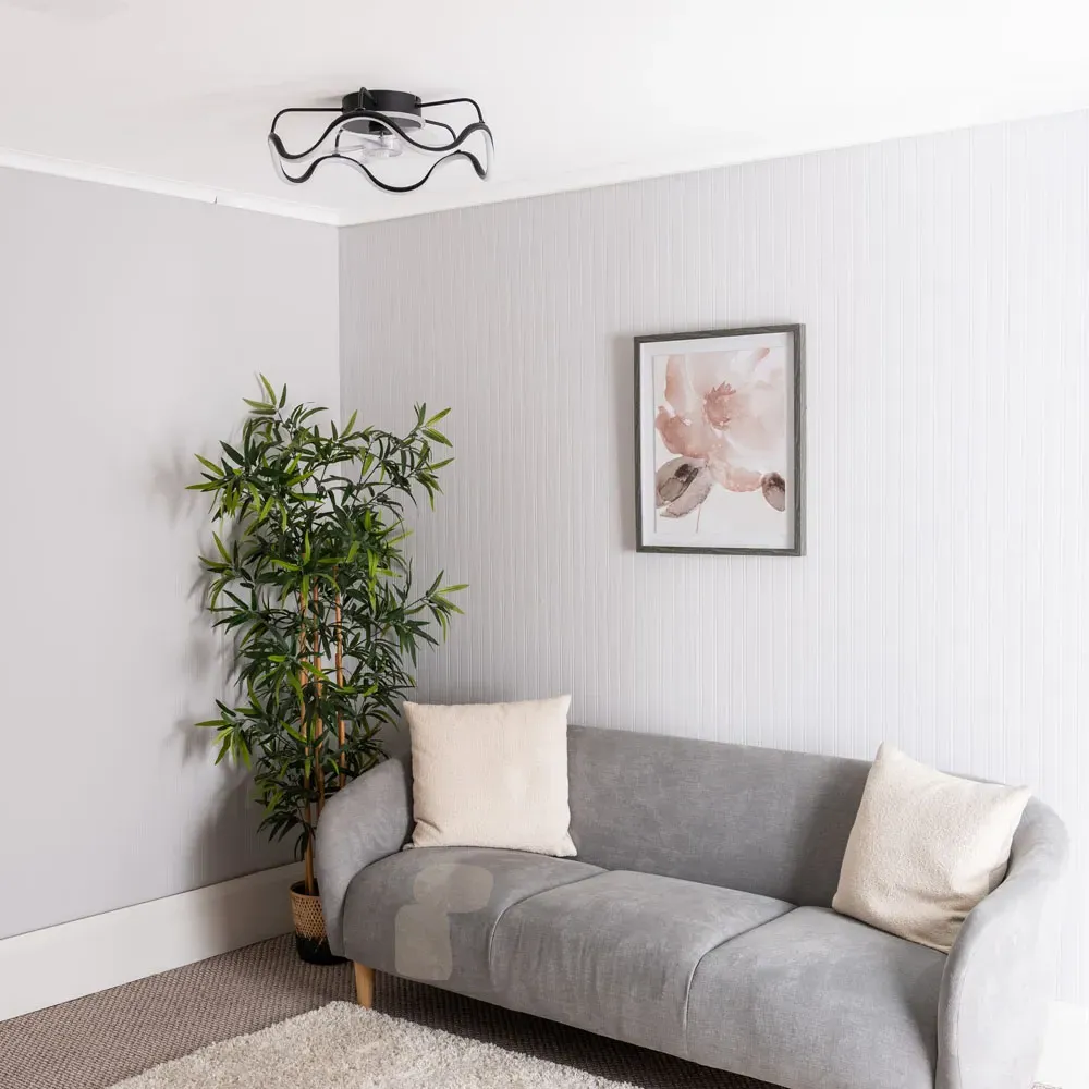 Infinity Wave LED Ceiling Fan with Remote - Black