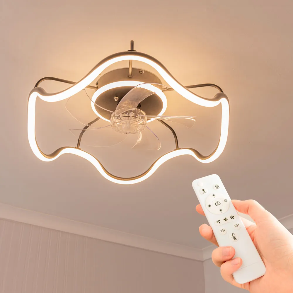 Infinity Wave LED Ceiling Fan with Remote - Black