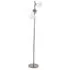 Jas 3 Way Globe Shade Floor Lamp - Silver Chrome, Glass