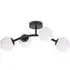 Jas 4 Way LED Ceiling Light - Black, Glass