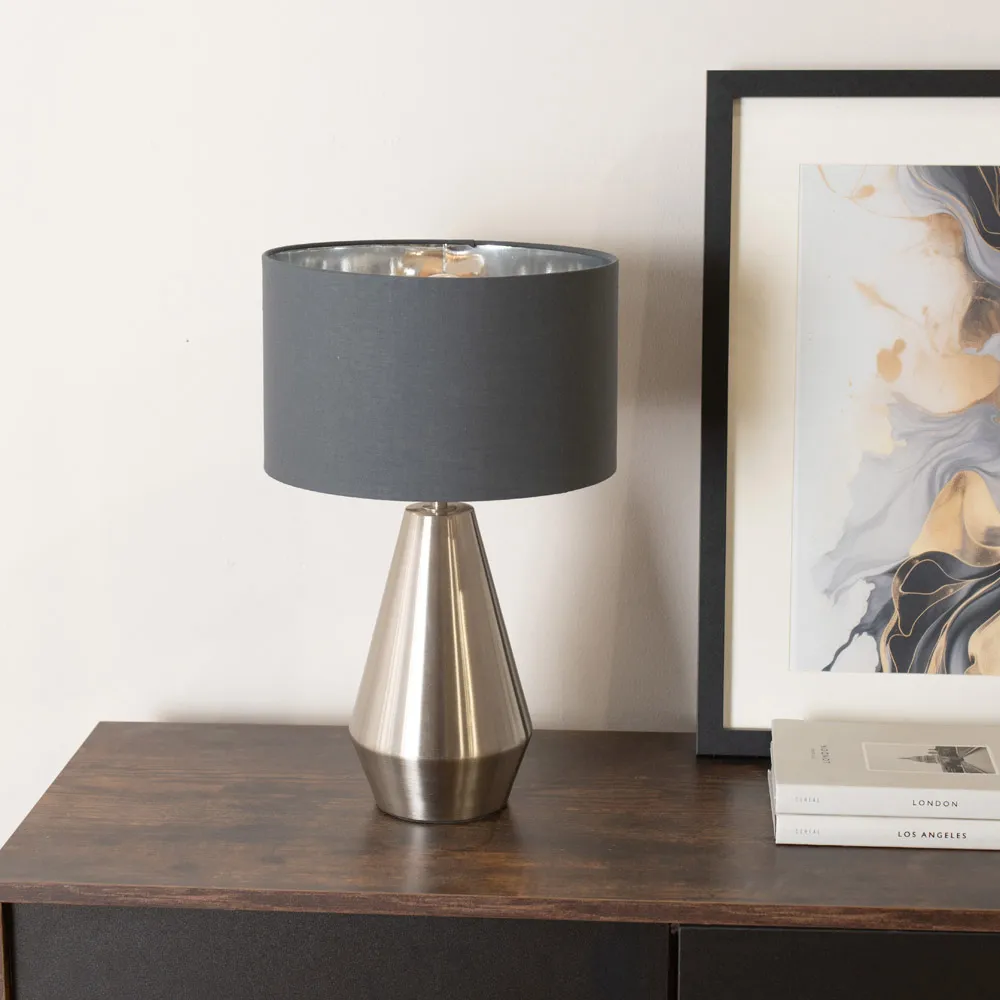 Jax Dimmable LED Touch Table Lamp - Charcoal