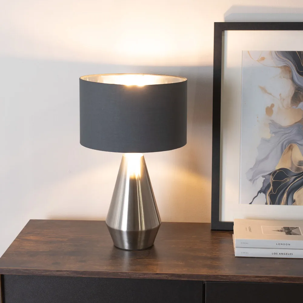 Jax Dimmable LED Touch Table Lamp - Charcoal