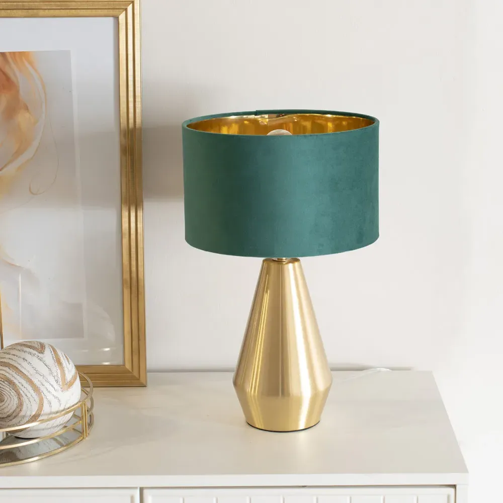 Jax Dimmable LED Touch Table Lamp - Green, Velvet
