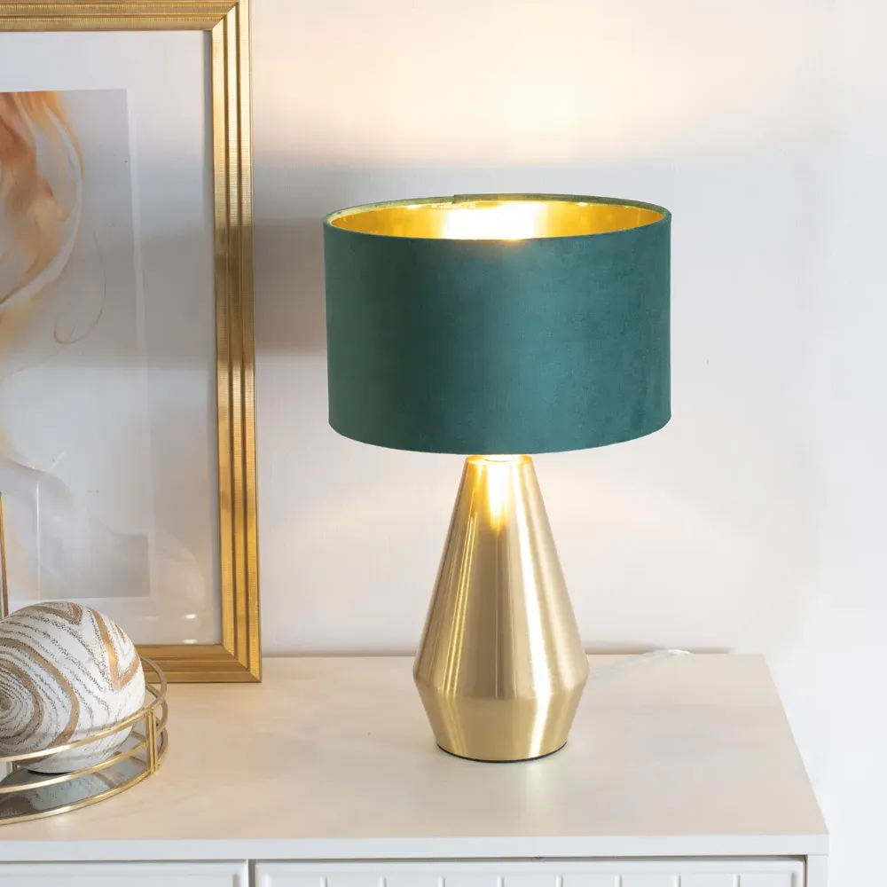 Jax Dimmable LED Touch Table Lamp - Green, Velvet