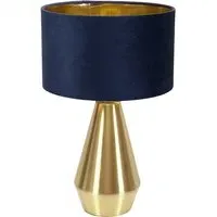 Jax Dimmable LED Touch Table Lamp - Navy Blue, Velvet