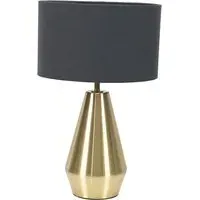 Jax Touch LED Table Lamp - Charcoal, Antique Brass