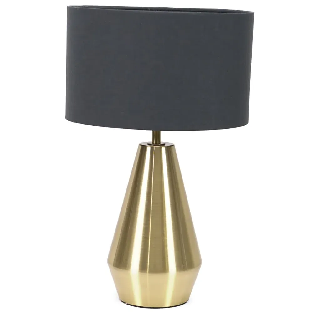 Jax Touch LED Table Lamp - Charcoal, Antique Brass