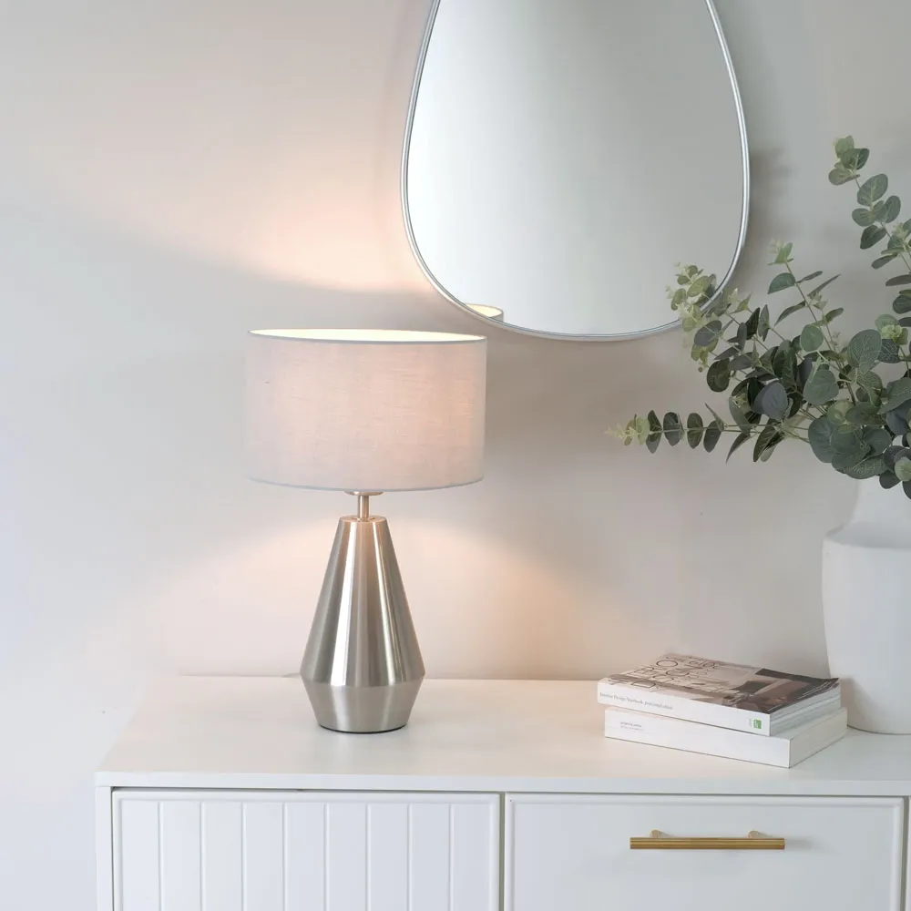 Jax Touch LED Table Lamp - Grey, Chrome