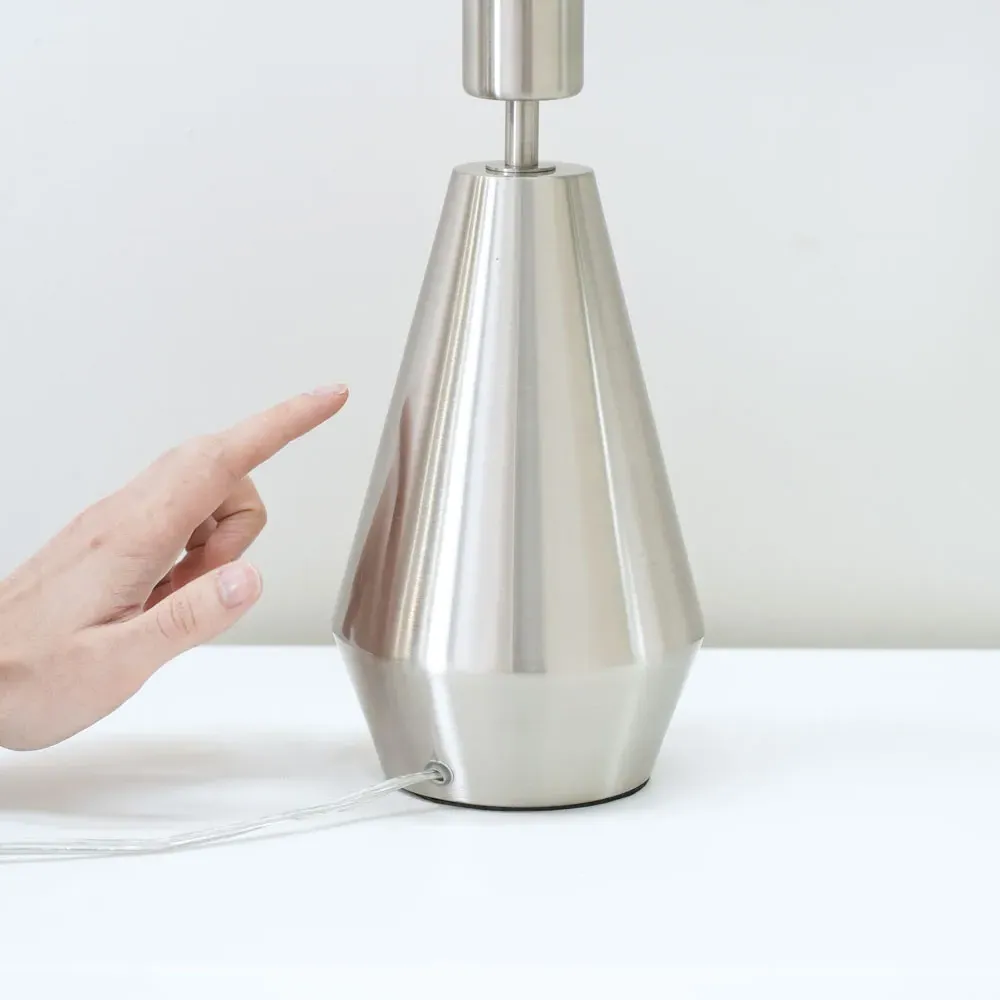 Jax Touch LED Table Lamp - Grey, Chrome