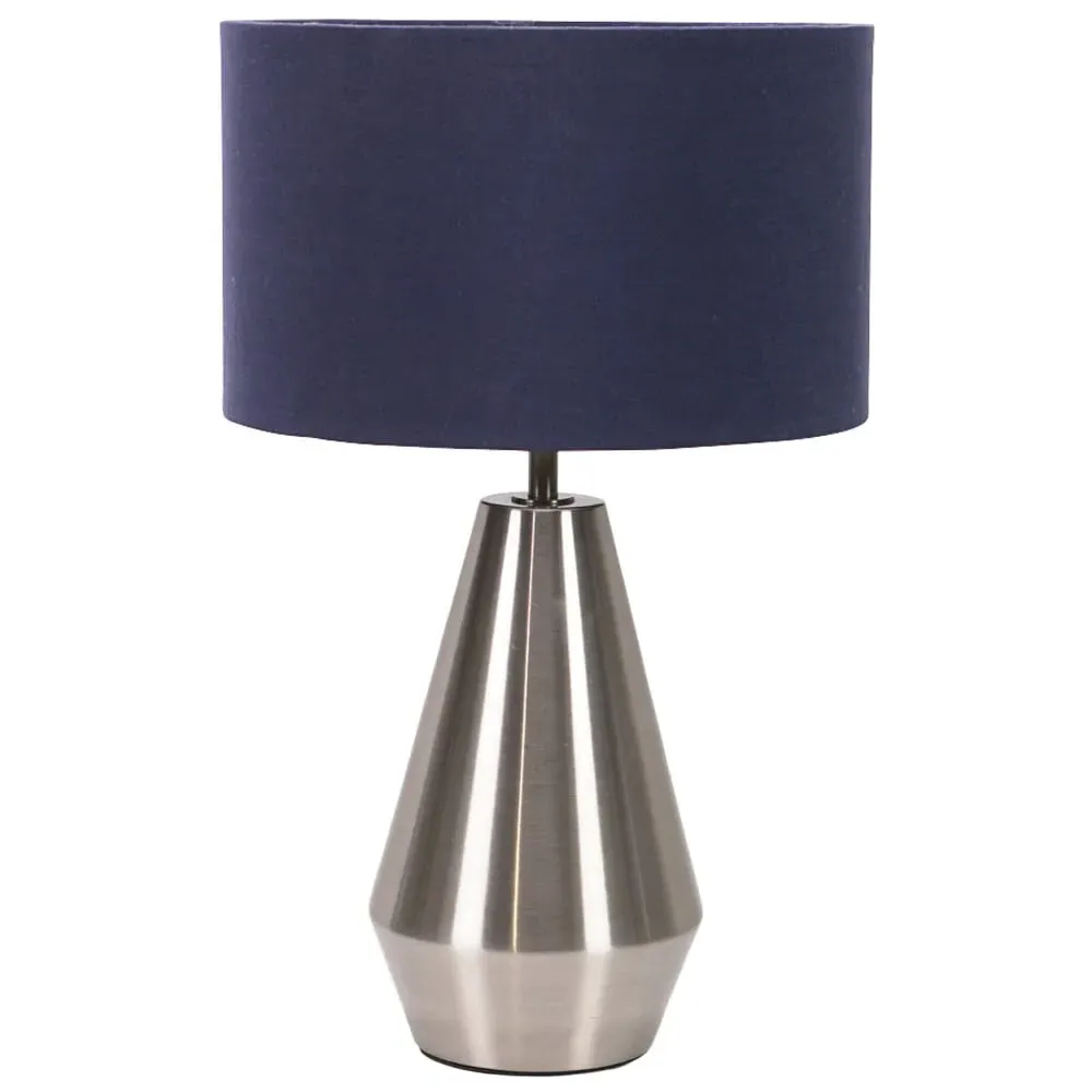 Jax Touch LED Table Lamp - Navy Blue, Chrome