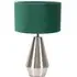 Jax Touch LED Table Lamp - Silver, Forest Green Velvet