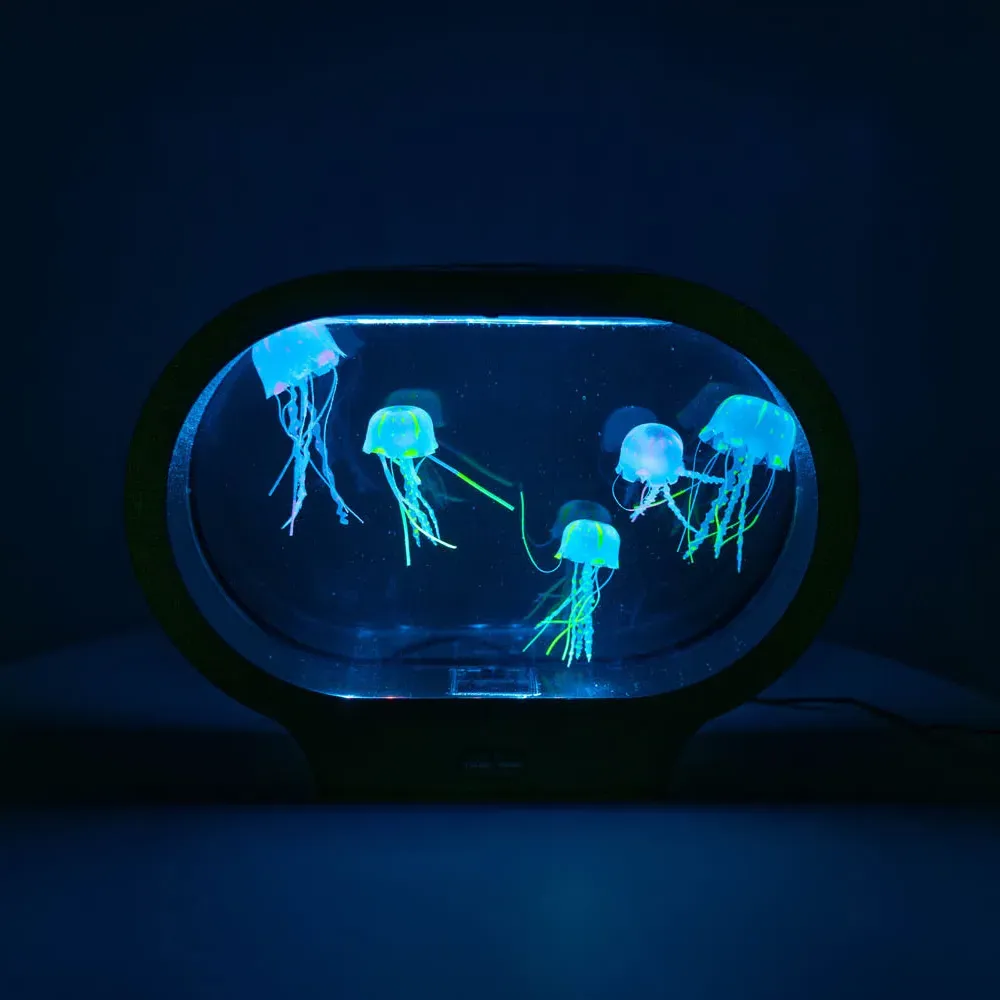 Jellyfish Colour Changing Aquarium Table Lamp - Black