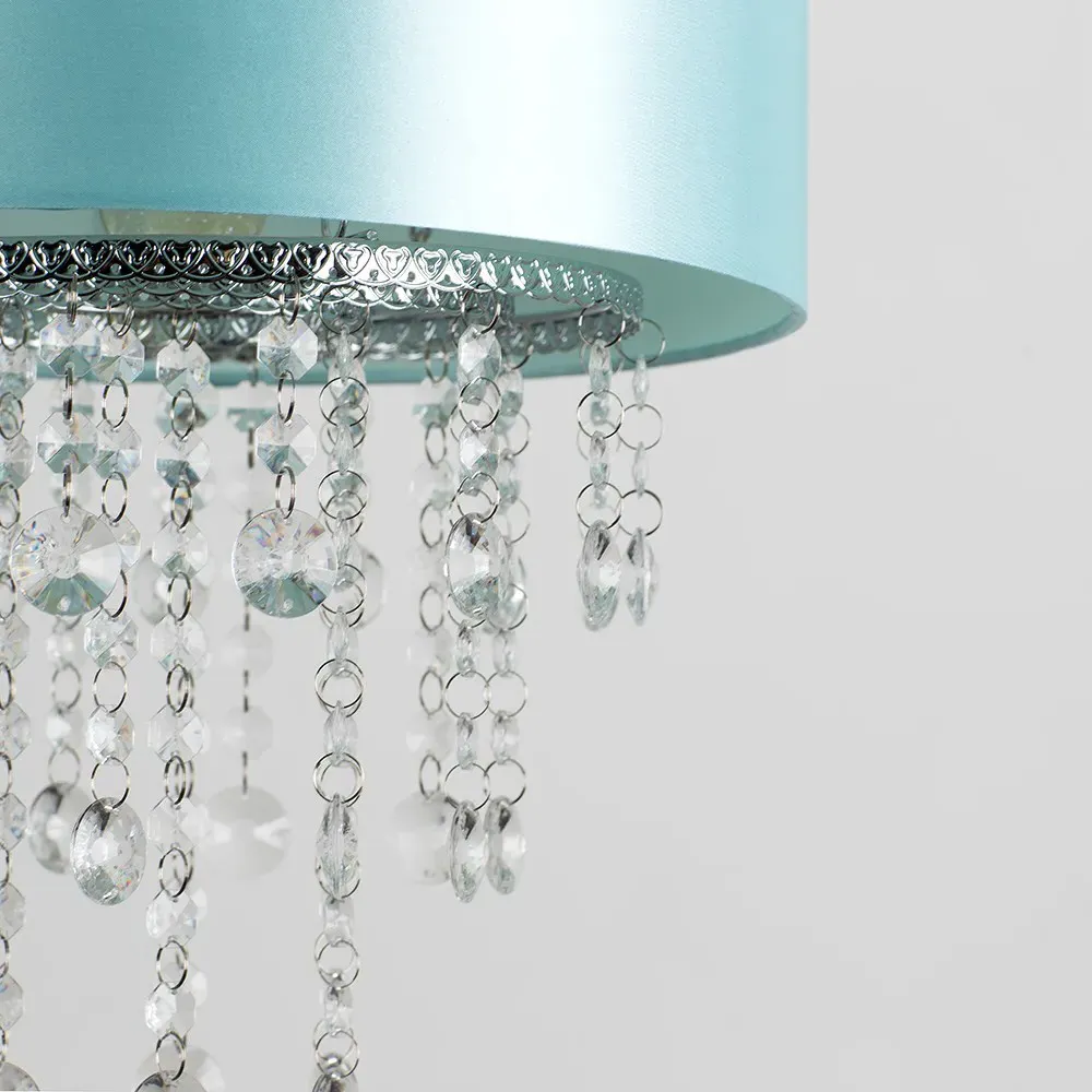 Jesmond Droplet Easy Fit Ceiling Light Shade - Blue, Fabric