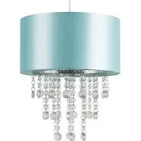 Jesmond Droplet Easy Fit Ceiling Light Shade - Blue, Fabric