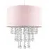 Jesmond Droplet Easy Fit Ceiling Light Shade - Pink, Fabric
