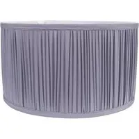 Jess Large Drum Lamp Shade Ruched Pleated - Blue, Faux Silk