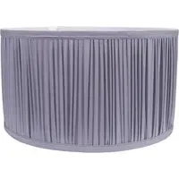 Jess Small Drum Lamp Shade Ruched Pleated - Powder Blue, Faux Silk