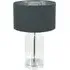 Jessy Glass Table Lamp with Chrome Interior - Charcoal, Glass