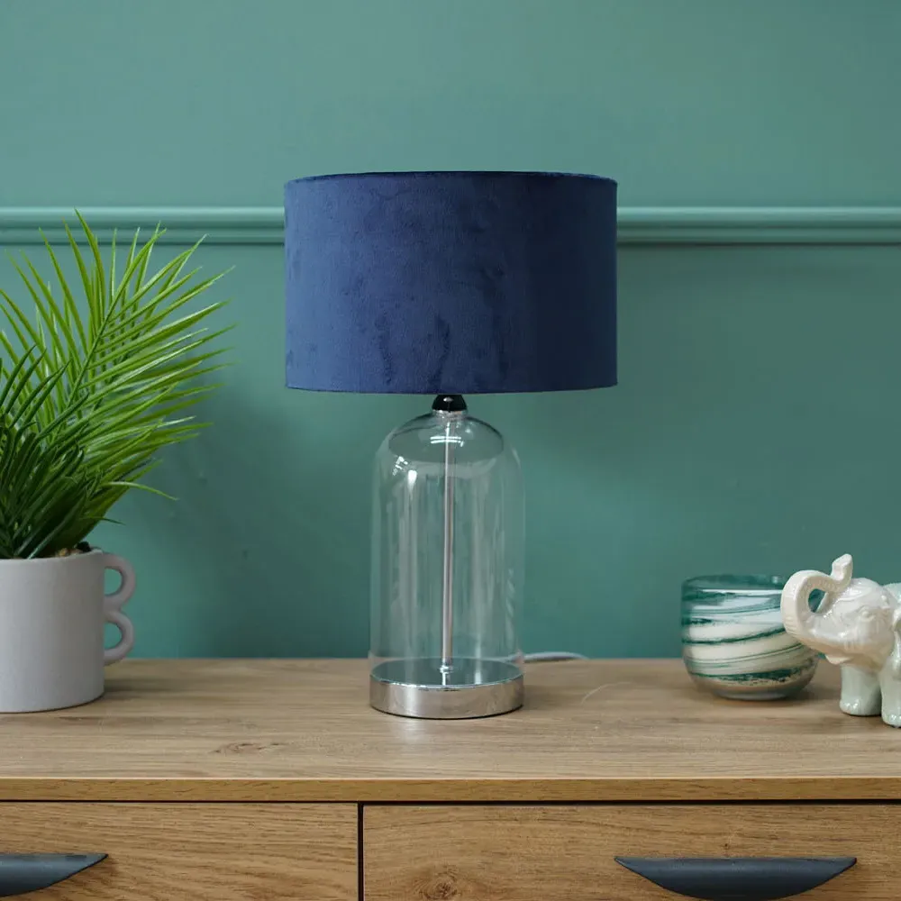 Jessy LED Table Lamp - Blue, Glass