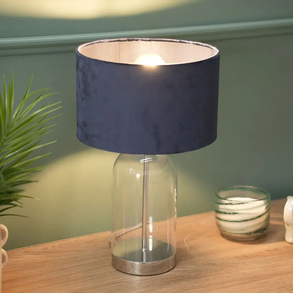 Jessy LED Table Lamp - Blue, Glass