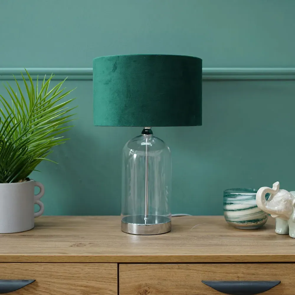 Jessy LED Table Lamp - Green, Glass