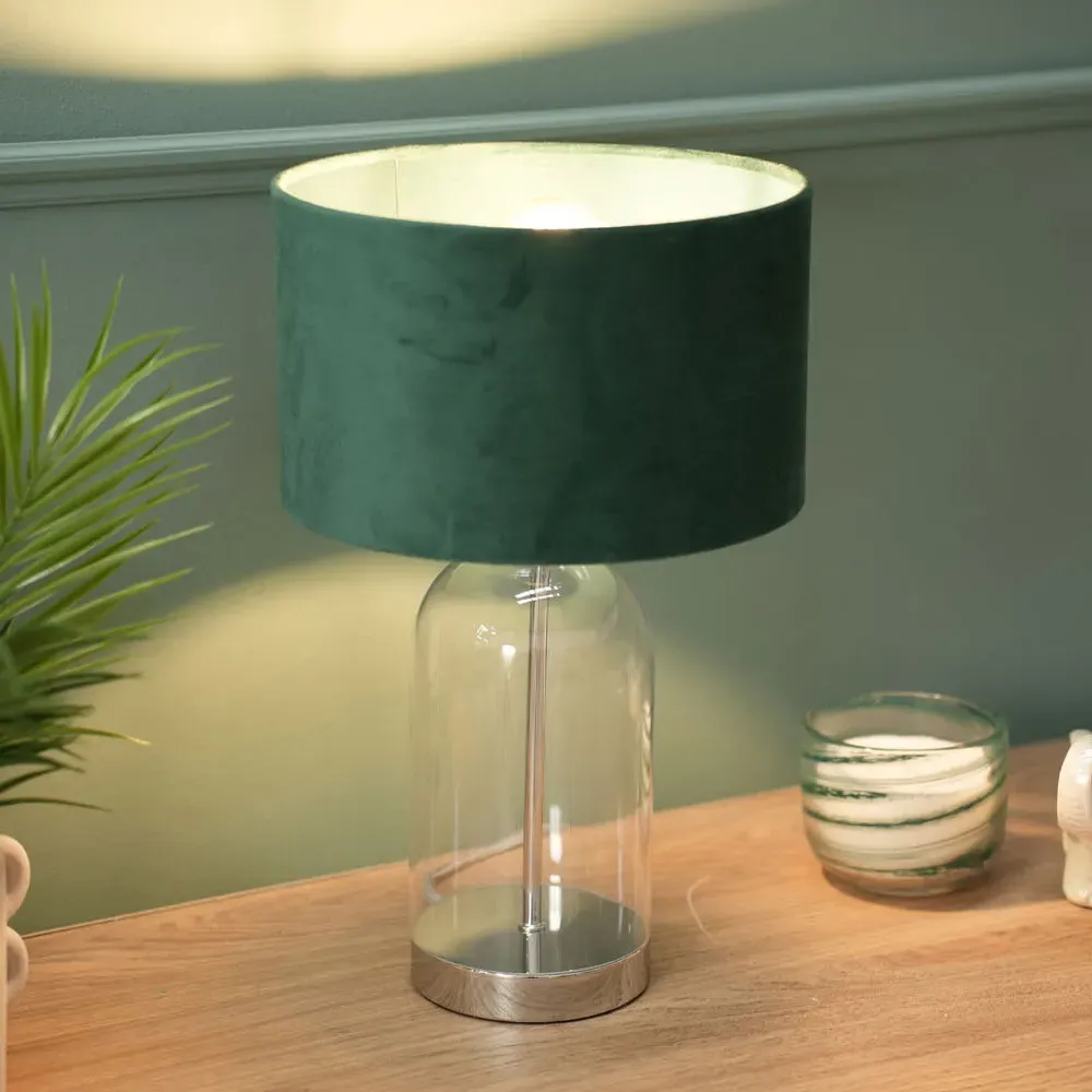 Jessy LED Table Lamp - Green, Glass