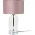 Jessy LED Table Lamp - Pink, Glass