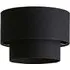 Jodie 2 Tier Ceiling Drum Lamp Shade - Black, Linen